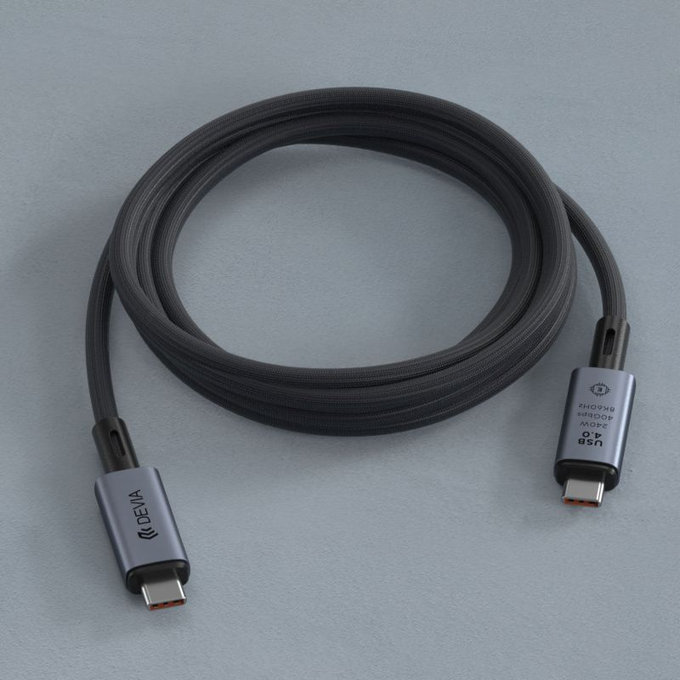 Καλώδιο USB-C / USB-C Extreme Speed, 240W, 8K 60Hz, 1m, μαύρο, Devia