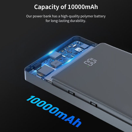 PowerBank MagSafe Extreme Speed Mini με οθόνη, PD 20W, 10000mAh, Space Grey, Devia