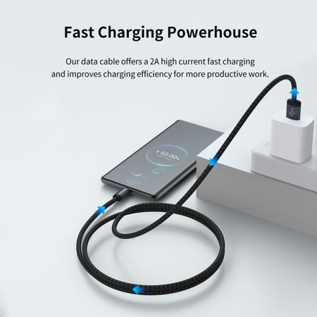 Καλώδιο USB / USB-C Gracious, 2.1A, 2m, μαύρο, Devia