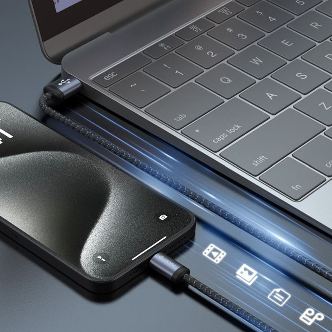 Καλώδιο USB / USB-C Gracious, 2.1A, 2m, μαύρο, Devia