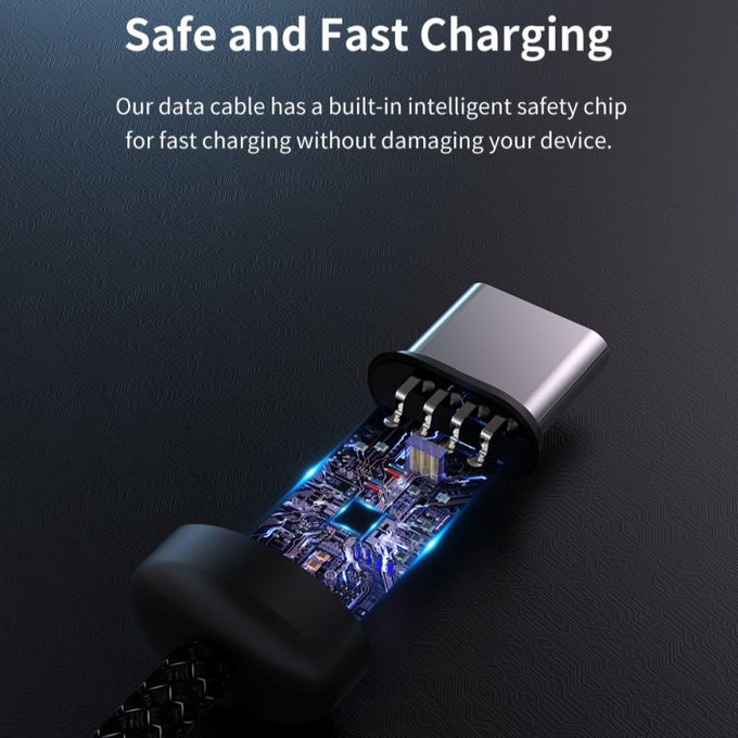 Καλώδιο USB / USB-C Gracious, 2.1A, 2m, μαύρο, Devia