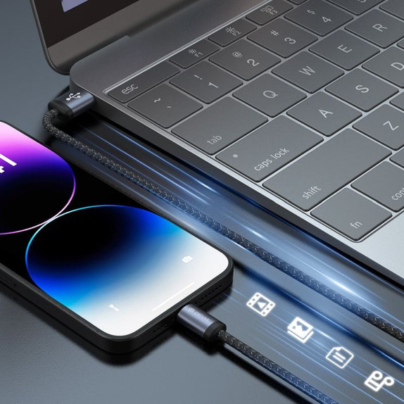 Καλώδιο Lightning / USB Gracious, 2,4A, 1m, μαύρο, Devia