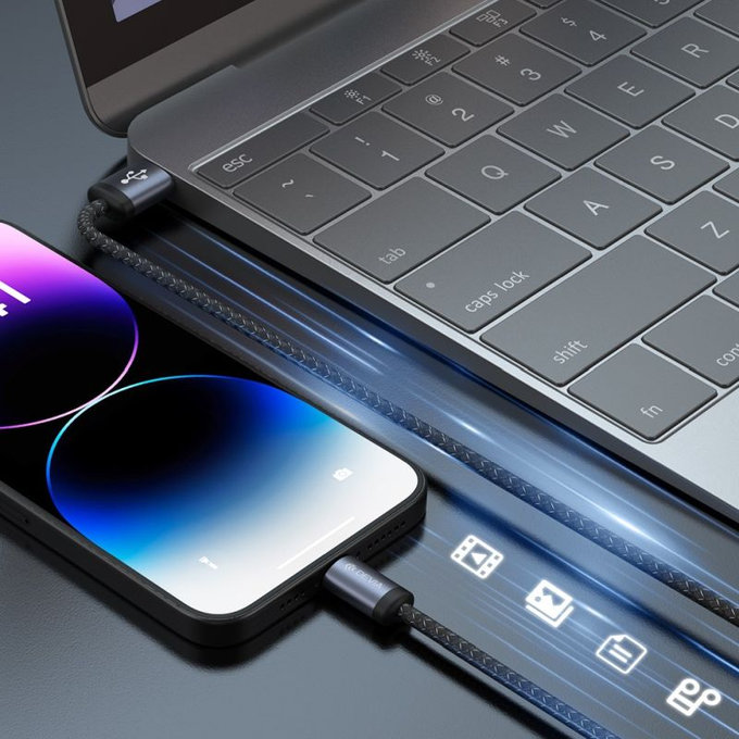 Καλώδιο Lightning / USB Gracious, 2,4A, 1m, μαύρο, Devia