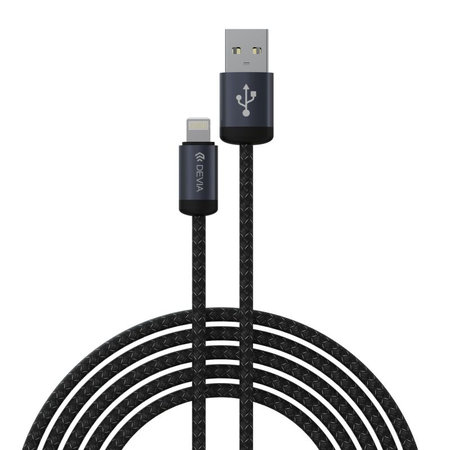 Καλώδιο Lightning / USB Gracious, 2,4A, 2m, μαύρο, Devia