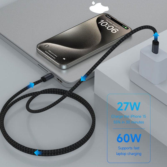 Καλώδιο USB-C / USB-C Gracious, PD 60W, 2m, μαύρο, Devia