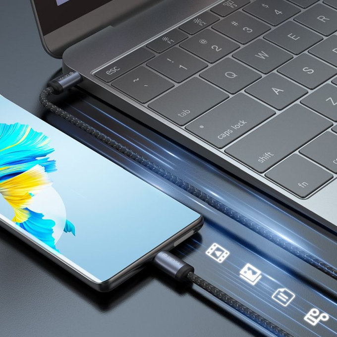 Καλώδιο USB-C / USB-C Gracious, PD 60W, 2m, μαύρο, Devia