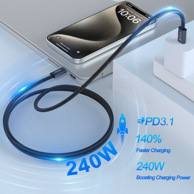 Καλώδιο USB-C / USB-C Extreme Speed, PD 240W, 2m, μαύρο, Devia