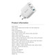Φορτιστής Extreme Speed, 2x USB-C + USB-A, PD 65W, λευκός, Devia