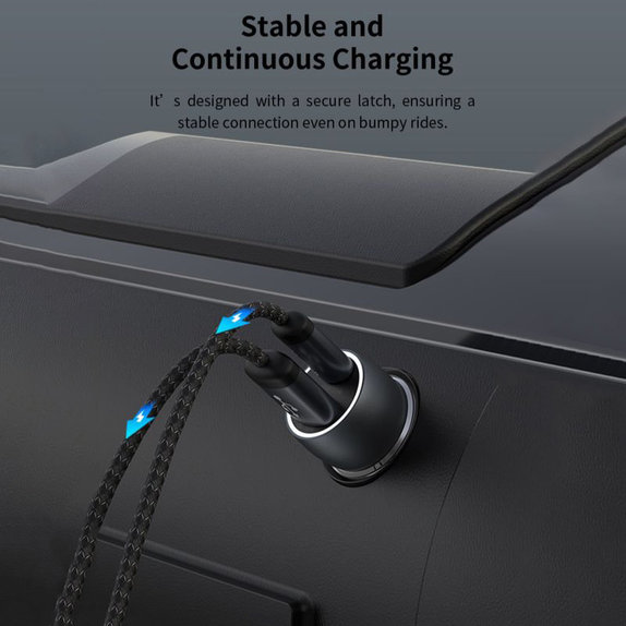 Φορτιστής αυτοκινήτου Extreme Speed USB-C + USB-A, PD 30W, QC 3.0 18W, γκρι, Devia