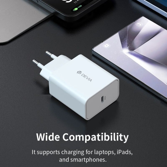 Φορτιστής Rocket USB-C, PD 45W, λευκός, Devia