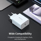Φορτιστής Rocket USB-C, PD 45W, λευκός, Devia