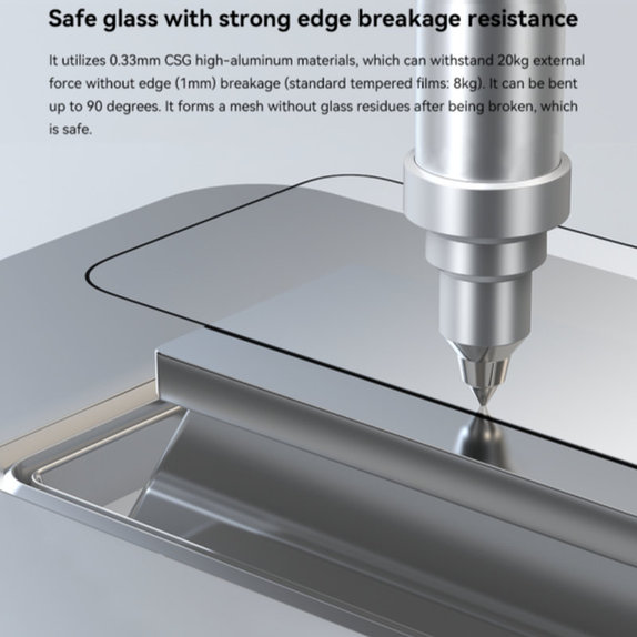 Tempered Glass FullCover με εφαρμοστή για iPhone 17 Pro, Devia