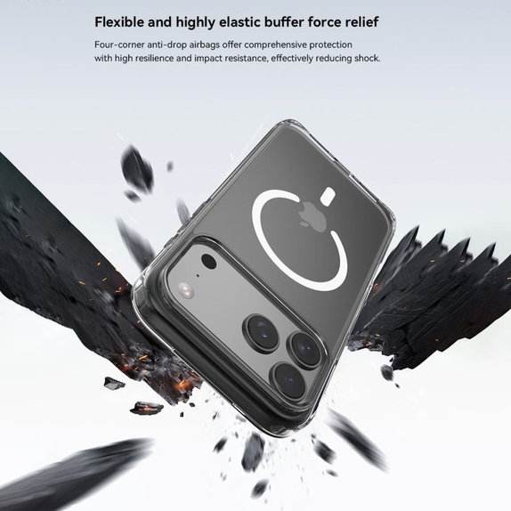Θήκη Clear με MagSafe για iPhone 17 Pro Max, διάφανη, Devia