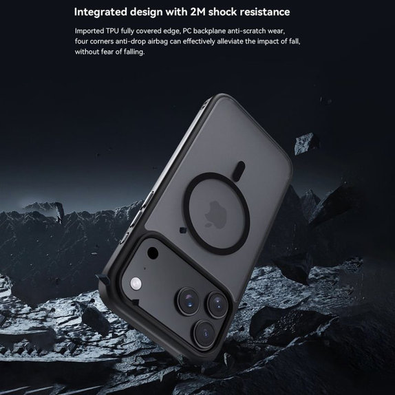 Θήκη Pino με MagSafe για iPhone 17 Pro, Μαύρη, Devia