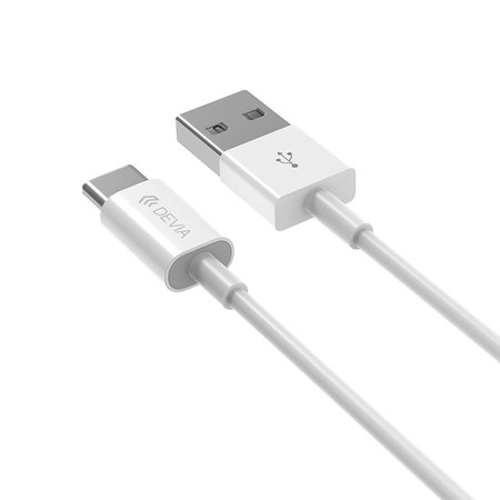 Καλώδιο USB / USB-C Smart, 2.1A, 1m, λευκό, Devia