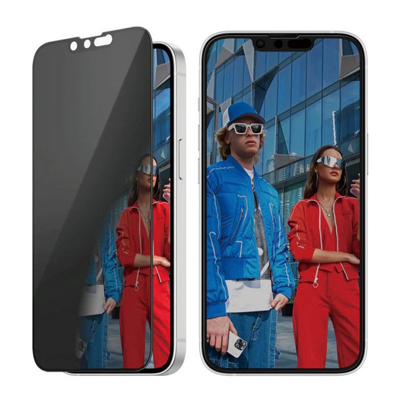 Προστατευτικό γυαλί UWF Privacy για iPhone 17e/16e/14/13/13 Pro, Μαύρο, PanzerGlass