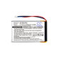 Μπαταρία για Garmin Nüvi 1300, 1350, 1370, 1390, 1490, 1250mAh, Li-Pol, 3.7V, 361-00019-16, HQ