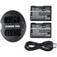 2 baterie z ładowarką doNikon Coolpix P7000, P7700, D3100, D3200, D5100, 1030mAh, Li-Ion, 7.4V, EN-EL14, HQ