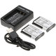 2 baterie z ładowarką doSony Cyber-shot DSC-RX100, Cyber-shot DSC-WX300B, 1150mAh, Li-Ion, 7.4V, NP-BX1, HQ