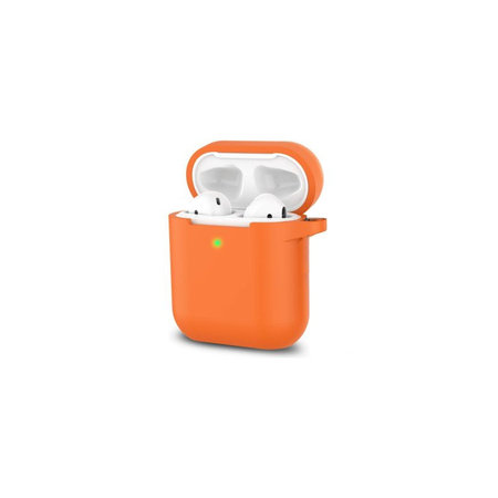 Θήκη Σιλικόνης για AirPods 1 και 2, Πορτοκαλί, Orange