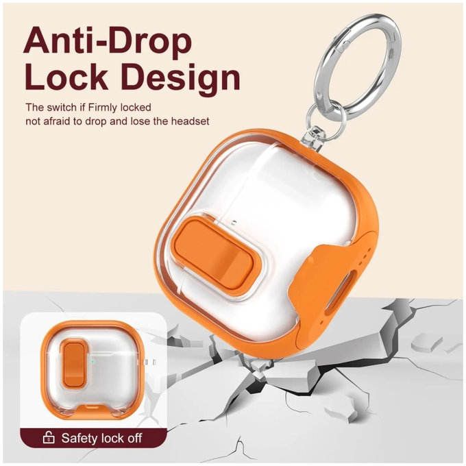 Θήκη Σιλικόνης με βάση τηλεφώνου και καραμπίνερ για AirPods Pro 3, Μαύρο, Black