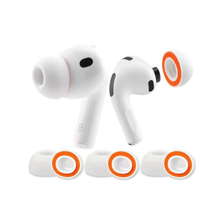 Ανταλλακτικά Σιλικόνης Ακροφύσια για AirPods Pro 3, Memory Foam, Σετ (L, M, S), Λευκό, White