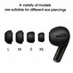 Ανταλλακτικά Σιλικόνης Ακροφύσια για Apple AirPods Pro και Pro 2, Σετ (L, M, S, XS), Μαύρο, Black