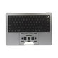 Άνω πλαίσιο πληκτρολογίου για MacBook Pro 14", A2442 (2021), A2779 (2023), με πληκτρολόγιο US και μπαταρία, Space Gray, 661-32210, Genuine Apple