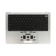 Άνω πλαίσιο πληκτρολογίου για MacBook Pro 14", A2442 (2021), A2779 (2023), με πληκτρολόγιο US και μπαταρία, Silver, 661-32211, Genuine Apple