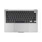 Άνω πλαίσιο πληκτρολογίου για MacBook Air 13", A3113 (2024), με πληκτρολόγιο US και μπαταρία, Space Gray, 661-40227, Genuine Apple