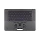 Άνω πλαίσιο πληκτρολογίου για MacBook Pro 16", A3403 (2024), με πληκτρολόγιο US και μπαταρία, Space Black, 661-42823, Genuine Apple