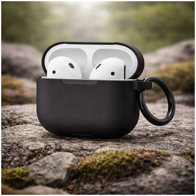Θήκη Σιλικόνης για AirPods 3, Διαφανές, Μαύρο, Black