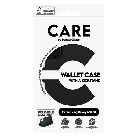 Θήκη Wallet Kickstand για Samsung Galaxy A56 5G, Μαύρο, PanzerGlass