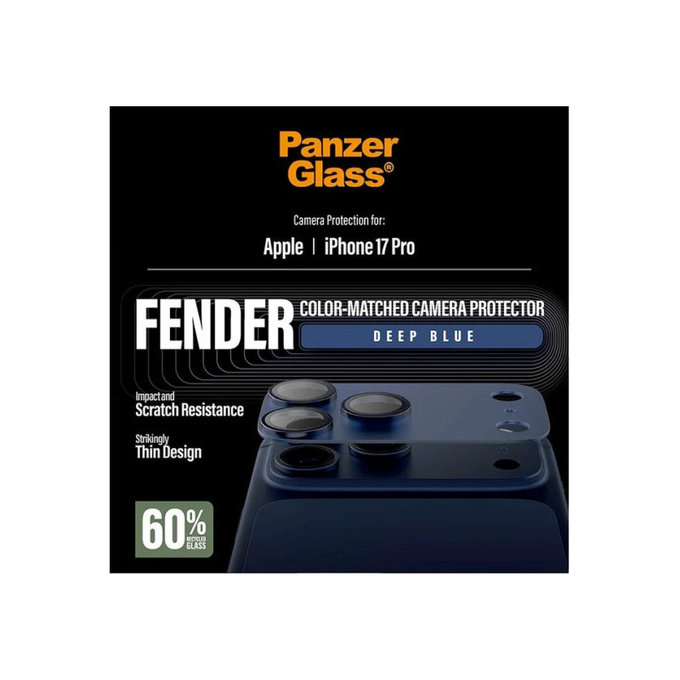 Προστατευτικό καλύμματος φακού Fender για iPhone 17 Pro, Μπλε, PanzerGlass