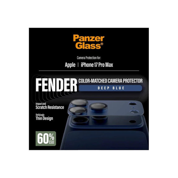 Προστατευτικό καλύμματος φακού Fender για iPhone 17 Pro Max, Μπλε, PanzerGlass