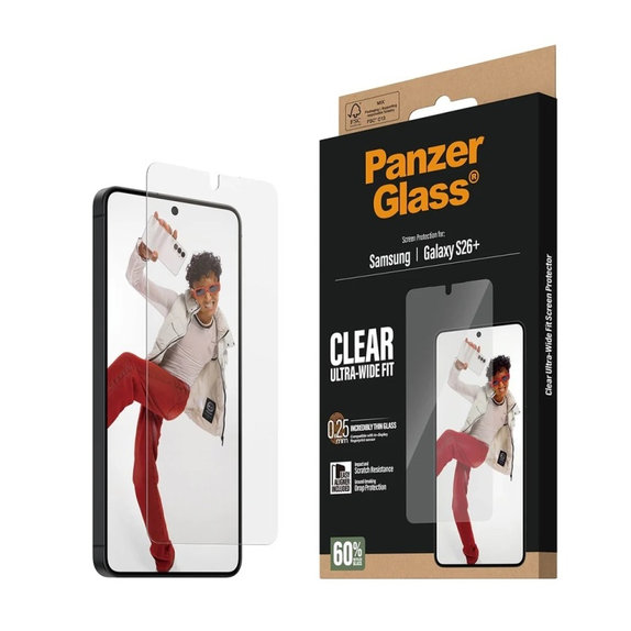 Σκληρυμένο γυαλί UWF με εφαρμογέα για Samsung Galaxy S26+, διάφανο, clear, PanzerGlass