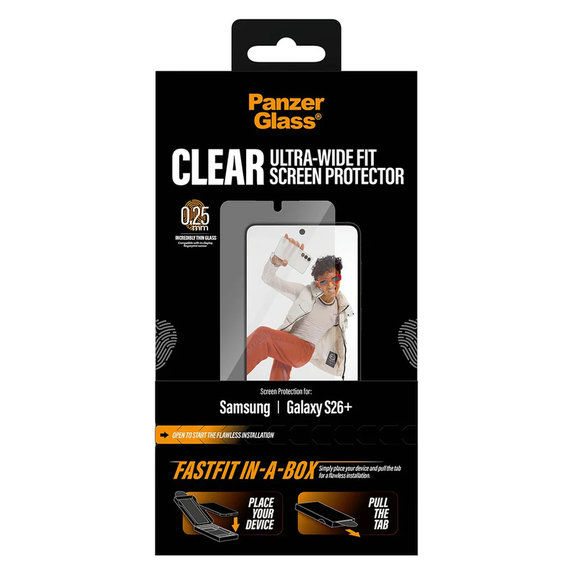 Σκληρυμένο γυαλί UWF με FASTFIT In-A-Box για Samsung Galaxy S26+, Διάφανο, PanzerGlass