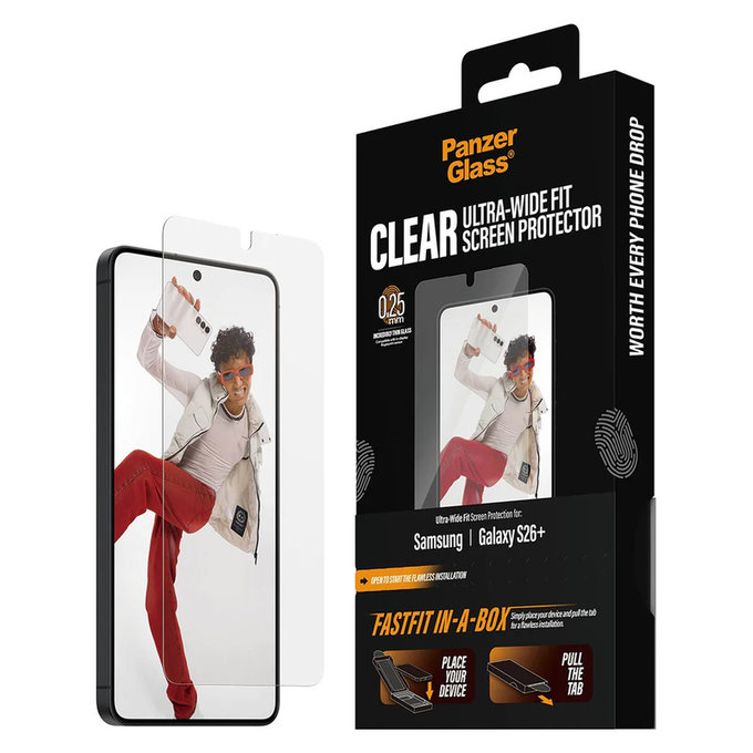 Σκληρυμένο γυαλί UWF με FASTFIT In-A-Box για Samsung Galaxy S26+, Διάφανο, PanzerGlass