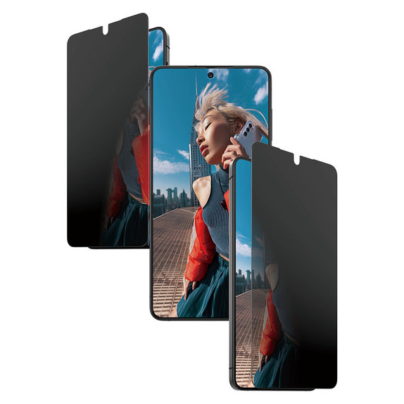 Σκληρυμένο γυαλί UWF 2-Way Privacy με εφαρμογέα για Samsung Galaxy S26+, Διάφανο, PanzerGlass