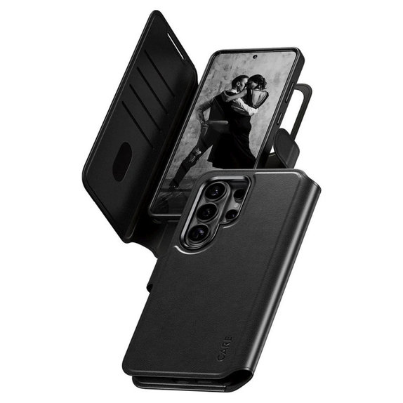 Θήκη Wallet Tango Two-In-One με QI για Samsung S26 Ultra, Μαύρο, CARE
