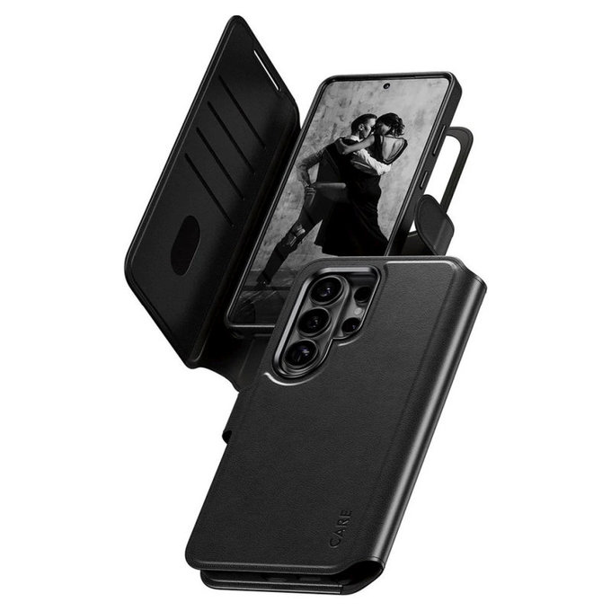 Θήκη Wallet Tango Two-In-One με QI για Samsung S26 Ultra, Μαύρο, CARE