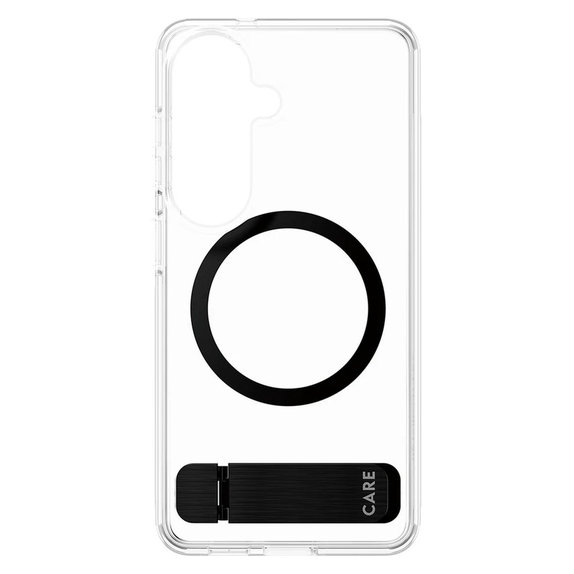 Θήκη Kickstand με μαύρο QI για Samsung Galaxy S26, Διάφανο, PanzerGlass