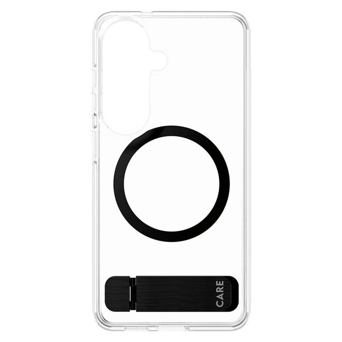 Θήκη Kickstand με μαύρο QI για Samsung Galaxy S26, Διάφανο, PanzerGlass