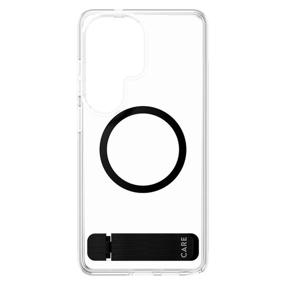 Θήκη Kickstand με μαύρο QI για Samsung Galaxy S26 Ultra, Διάφανο, PanzerGlass