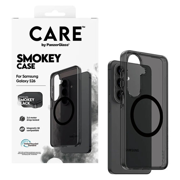 Θήκη Smokey με μαύρο QI για Samsung Galaxy S26, Μαύρο, PanzerGlass
