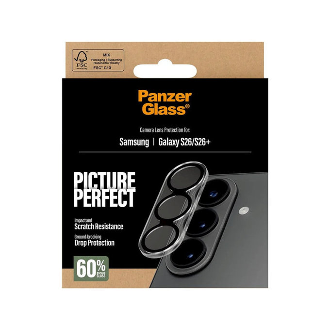 Προστατευτικό καλύμματος φακού PicturePerfect για Samsung S26/S26+, Μαύρο, PanzerGlass