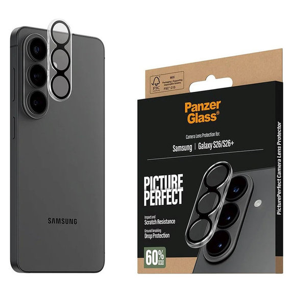 Προστατευτικό καλύμματος φακού PicturePerfect για Samsung S26/S26+, Μαύρο, PanzerGlass