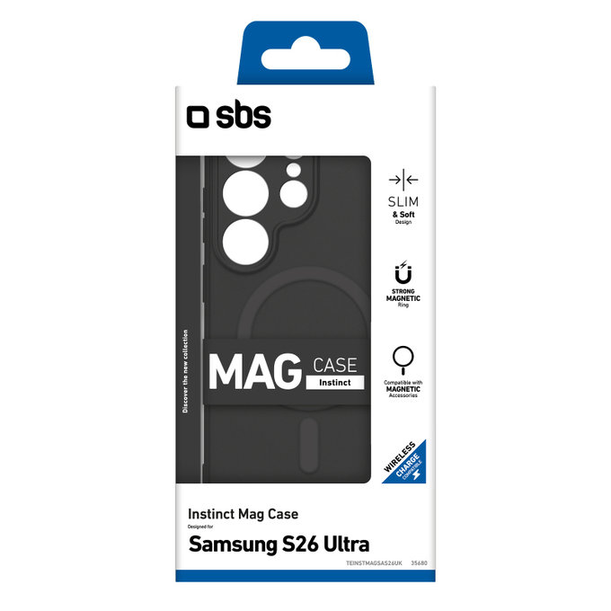 Θήκη Instinct Mag για Samsung Galaxy S26 Ultra, Μαύρο, Black, SBS