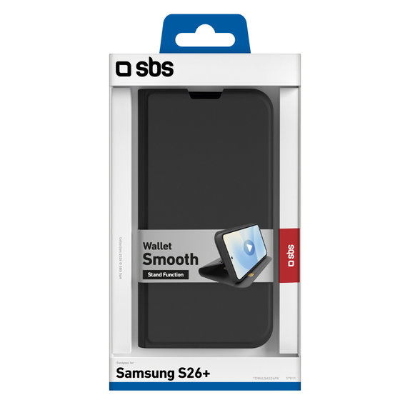 Θήκη Book Wallet Smooth Samsung Galaxy S26+, Μαύρο, Black, SBS