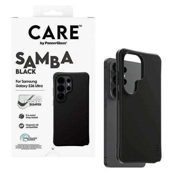 Θήκη Samba με QI για Samsung Galaxy S26 Ultra, Μαύρο, PanzerGlass